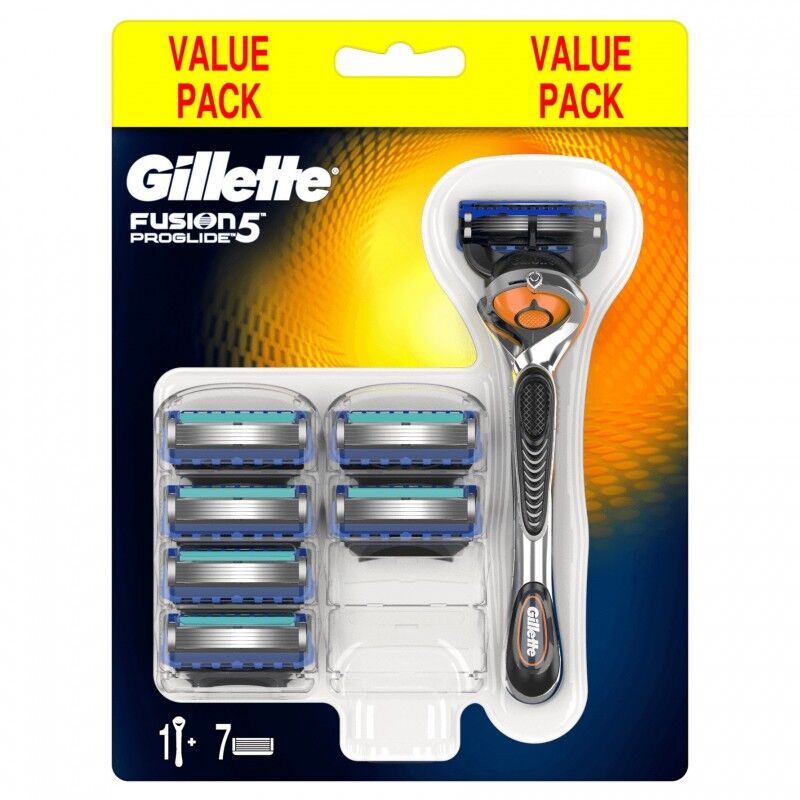 Gillette Fusion 5 Proglide partah&ouml;yl&auml; &amp; partater&auml;t 1 kpl + 7 kpl Partah&ouml;yl&auml;