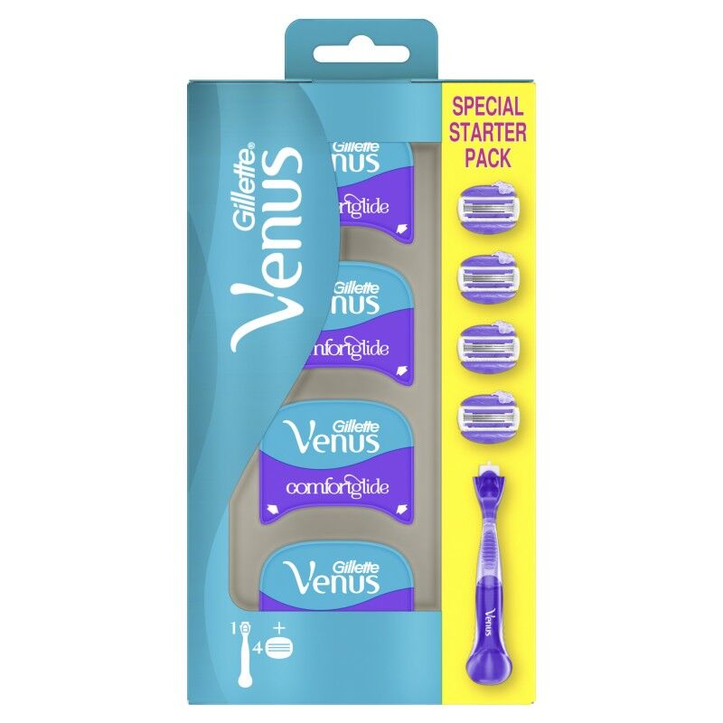 Gillette Venus Comfortglide Breeze karvanpoistoh&ouml;yl&auml; &amp; vaihtoter&auml;t 1 kpl + 4 kpl Partah&ouml;yl&auml;