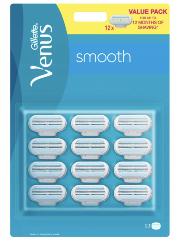 Gillette Venus Smooth vaihtoter&auml;t 12 kpl Partater&auml;t