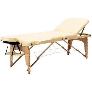 WQZStar Table de lit Pliante de Massage Portable, Table de massothérapie réglable et Pliable, avec accoudoir, Appui-tête, Sac de Transport (Rouge) (Beige) - Publicité