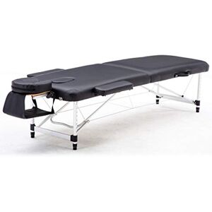 WXXHFC Table de Spa multifonctionnelle, Pliable pour Le Rangement, poignée Portable, adaptée aux Salons de beauté, centres de Massage, etc. (Marron 185 x 70 x 48) (Noir 185 x 60 x 48) - Publicité