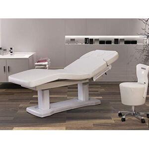 COMPTOIR DU MONDE Table DE Massage Electrique 4 Moteurs MEDIKALUX Base Blanc & Cuir Blanc - Publicité
