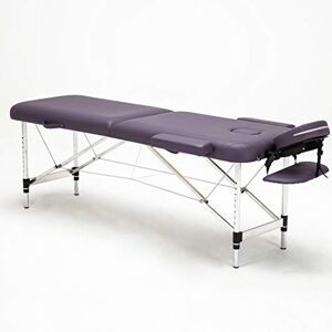 WXXHFC Tables de Salon et de Spa Lit de Massage Professionnel de beauté Lits portatifs à 2 Sections avec Pieds en Aluminium en Mousse Pliables (Violet 186 * 60 * 62) - Publicité