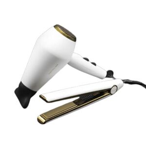 Coffret White Gold Lisseur C1 Digital + Seche-Cheveux Kompactissimo Corioliss