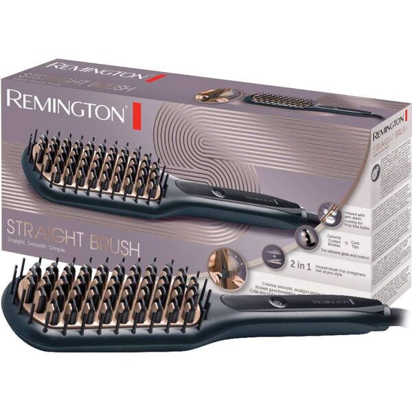 remington cb7400 spazzola lisciante elettrica per capelli in ceramica temperatura max 230°c 3 livelli di temperatura colore nero - cb7400