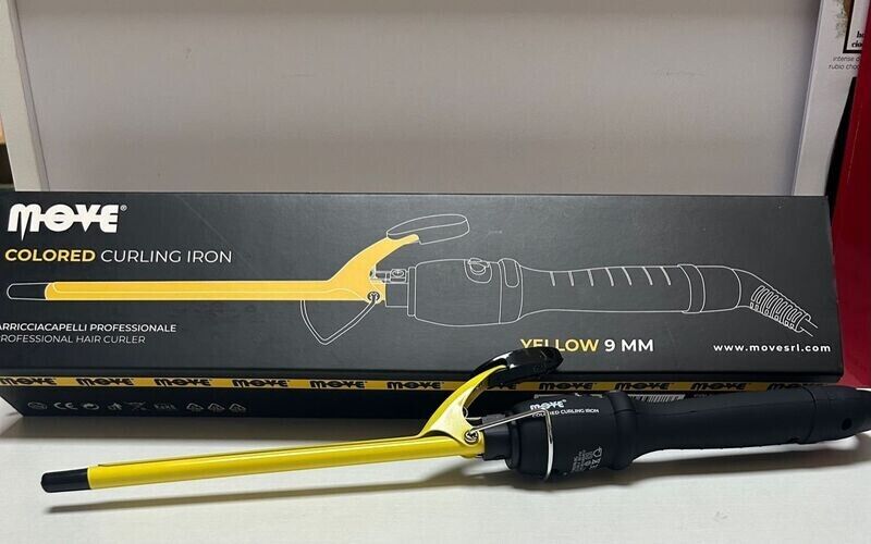 Ferro Arricciacapelli Move Curling Iron 9mm Yellow Omaggio  Crema X Ricci O Mossi Mood Curl Designer  150 Ml