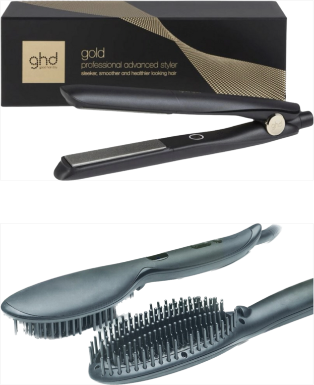 Piastra Ghd Gold E Spazzola Elettrica Hot Brush Retro'Super Professional  In Omaggio  Spray Lisciante Koster 150 Ml