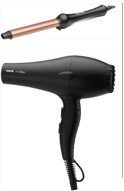 Ferro Curl Wave Styler I(14x19mm) Retro'Coiffeur Piu' Phon Move Air 9000 Black