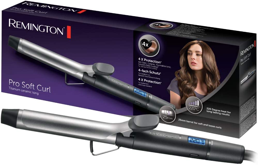 remington ci6525 arricciacapelli ferro per capelli temperatura max 220 °c colore nero - ci6525 pro soft curl