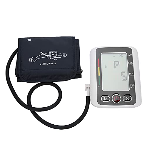 ZJchao Bloeddrukmeter, bovenarm bloeddrukmeter AAN knop bedieningsarm bloeddrukmeter met groot digitaal display geschikt voor thuisgebruik, bovenarm digitale bloeddrukmeter