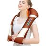 HGJDKSJ Masaapparaat, warmtepleister nek, met verwarming, 4D-massagekop, instelbare kracht en tweezijdige rotatie voor pijnverlichting van schouders, rug, buik en beenspieren