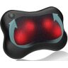 Zyllion Shiatsu Back and Neck Massager Kneading Massage Pillow with Heat for Shoulders, Lower Back, Calf Use at Home and Car, Black, (ZMA-13-BK)