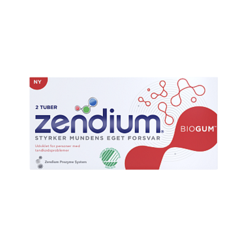 Zendium Biogum 2-pakning Tannkrem 2 x 50 ml Tannkrem