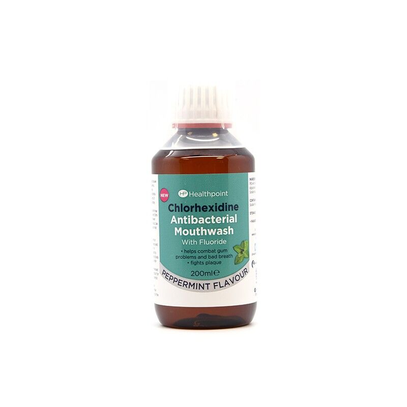 Healthpoint Chlorhexidine Antibacterial Mouthwash With Fluoride 200 ml Munnskyll