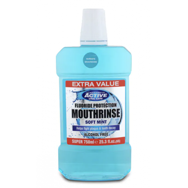 Active Oral Care Fluoride Protection Soft Mint Munnskyll 750 ml Munnskyll