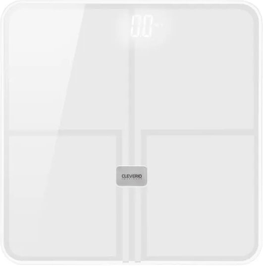 Cleverio Smart Scale Personvekt med wifi Hvit