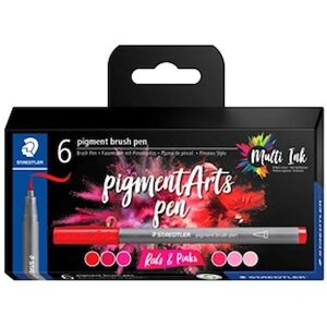 pigment brush penna Röd&Rosa 6 st 8st