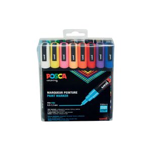 POSCA PC-3M Märkpenna 0,9-1,3mm sorterade färger rund   16st