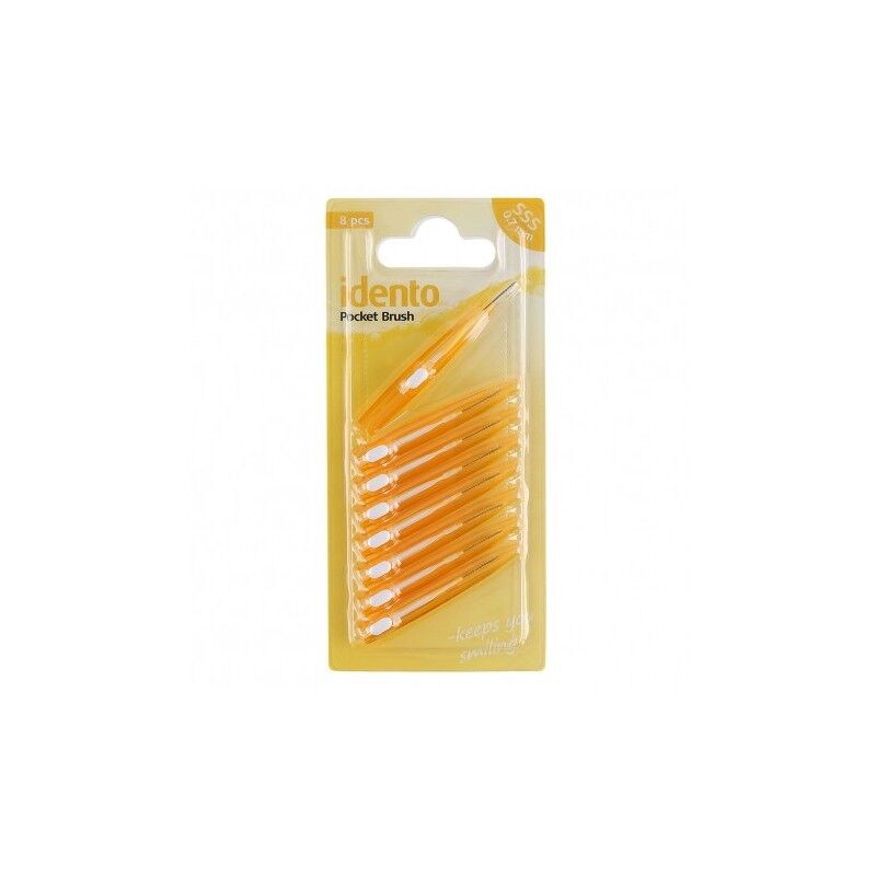 Idento Pocket Brush Yellow 8 st Tandv&aring;rd