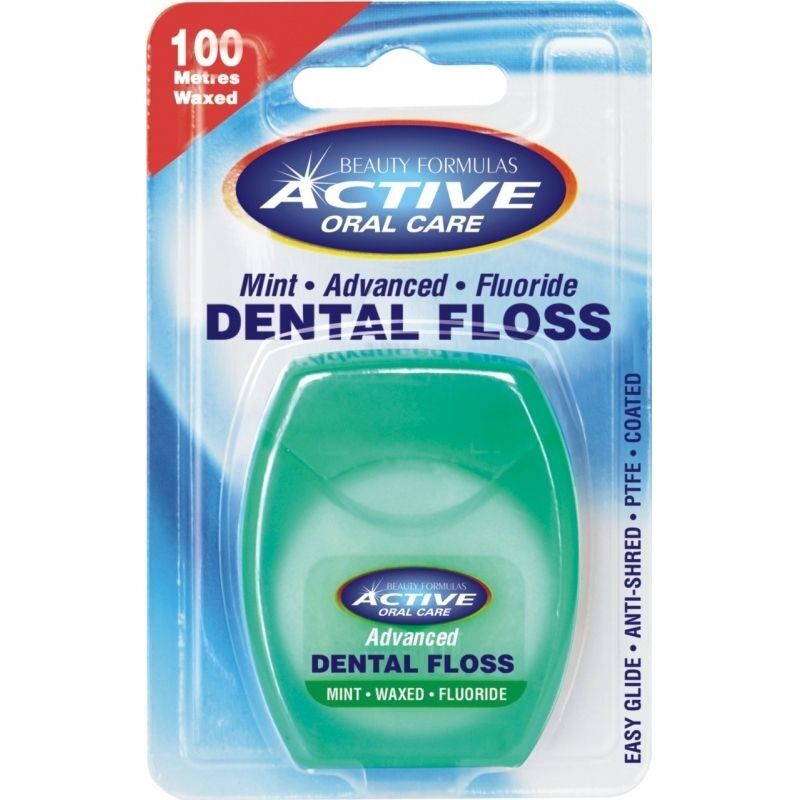 Active Oral Care Advanced Mint Fluoride Dental Floss 100 m Tandtr&aring;d