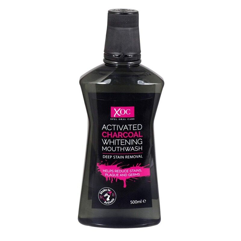 XOC Activated Charcoal Whitening Mouthwash 500 ml Munsk&ouml;lj