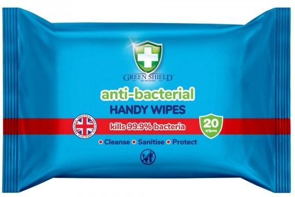 Green Shield Antibacterial Wipes 20 st V&aring;tservetter