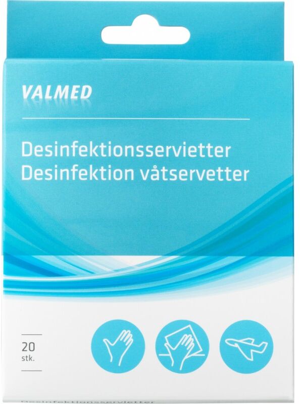 Valmed Desinfektion V&aring;tservetter 20 st V&aring;tservetter