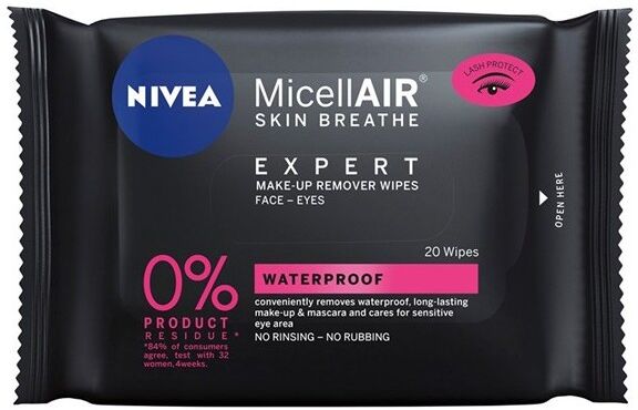 Nivea Micellair Expert Make-Up Remover Wipes 20 st Reng&ouml;ringsservetter