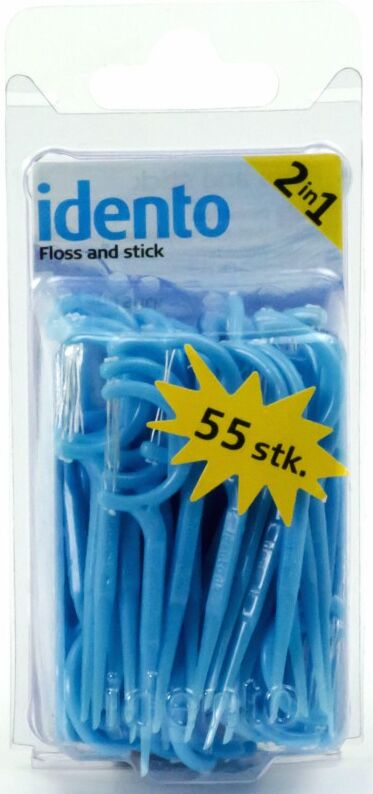 Idento Floss & Stick 2in1 55 st Tandv&aring;rd