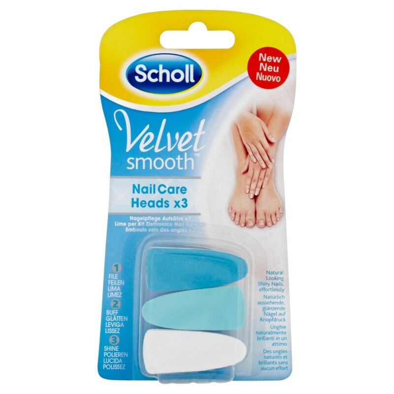 Scholl Velvet Smooth Electronic Nail Care Heads Refill 3 st Nagelv&aring;rd