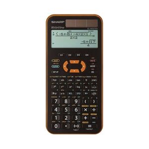 Taschenrechner Schulrechner EL-W531XGYR, 335 Funktionen, Solar+Batterie, schwarz-orange