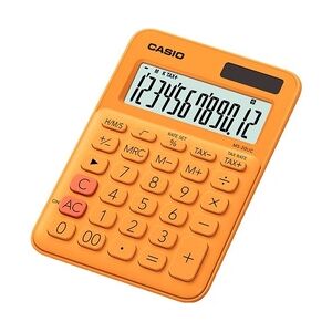 Casio Tischrechner MS 20 UC, orange 12-stelliges Display