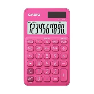 Casio Taschenrechner SL 310UC, pink, 8-stelliges extra großes Display