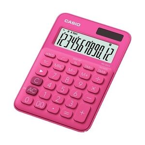 Casio Tischrechner MS 20 UC, pink, 12-stelliges Display