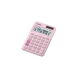 Casio MS-20UC - Skrivebords-regnemaskine - 12 cifre - solpanel, batteri - pink