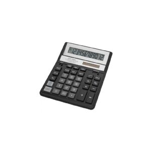 Citizen SDC-888XBK - Skrivebords-regnemaskine - 12 cifre - solpanel, batteri - sort