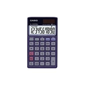 Casio Calculatrice de poche SL-310TER+ bleu solaire, à pile(s) - Publicité