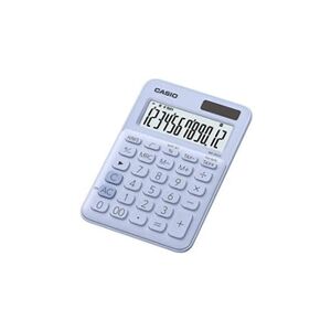 Casio MS-20UC - Calculatrice de bureau - 12 chiffres - panneau solaire, pile - bleu clair - Publicité
