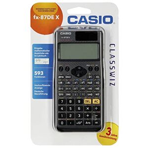 Casio ClassWiz FX-87DE X Calculatrice scientifique technique scolaire (593 fonctions, fonction de code QR, écran LCD), langue allemande, noir - Publicité