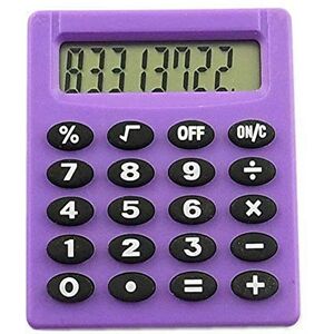 power tool Powertool Mini calculatrice de poche portable pour l'école, les enfants, la maison, le bureau, les infirmières, l'énergie solaire/batterie – Affichage à 8 chiffres – Fêtes/cadeaux(violet, 1 pièce) - Publicité