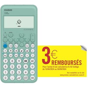 Casio Calculatrice Scolaire FX-92 collège classwiz Engineering/Scientifique Verte - Publicité