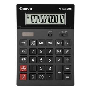 Canon As-2200 Calculatrice Hb EMEA 12 Chiffres Noir - Publicité