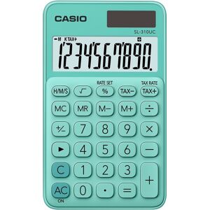 Casio Calculatrice de poche 10 chiffres Verte SL-310UC-GN-S-EC - Lot de 2 - Publicité