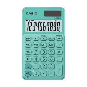 Casio Calculatrice SL-310UC-GN, vert - Lot de 2 - Publicité