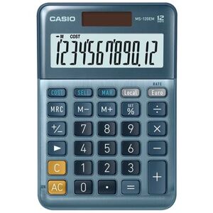 Calculatrice de bureau Casio MS-120EM Bleu - Publicité