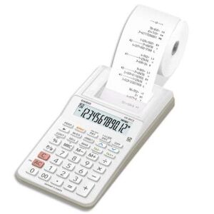 Calculatrice imprimante portable Casio HR-8 RCE - 12 chiffres - Blanche - Publicité