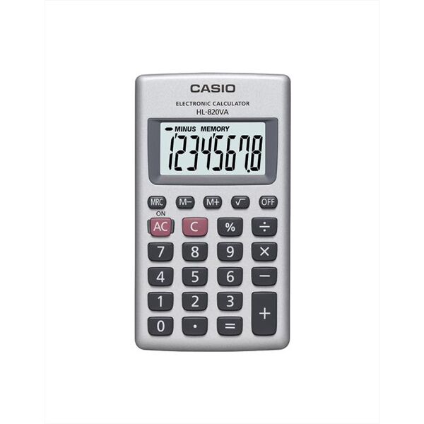 casio calcolatrice hl-820va-grigio