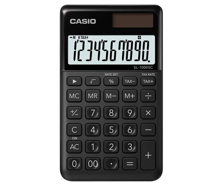 Casio SL-1000SC-BK calcolatrice Tasca Calcolatrice di base Nero