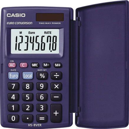 Casio HS-8VERA calcolatrice Tasca Calcolatrice finanziaria Blu