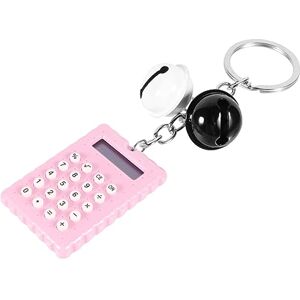 UKCOCO Pocket Calculator Pocket Size Calculator Key Chains for Student Stationery Portable Calculator for Cartoon Keychain 8- Display Pink Pvc Electronic Calculator Student Use Mini